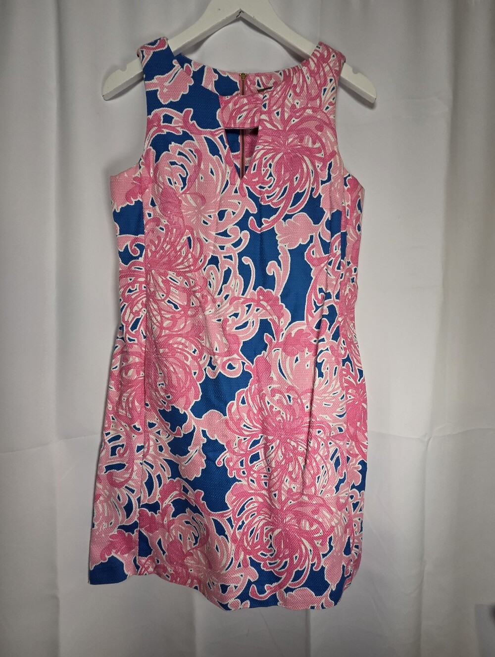Taylor Pink Blue Resortwear Preppy Tank Dress Size 4 Lily Pulitzer Theme
